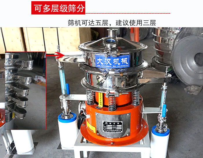 氣體波阿虎振動(dòng)篩篩機(jī)可達(dá)五層，三層較為常用